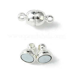 10Pcs Round Brass Magnetic Clasps with Loops&nbsp;KK-FS0001-34S