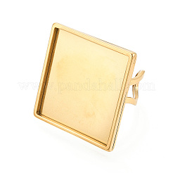 304 Stainless Steel Open Cuff Ring Components&nbsp;STAS-S080-041I-G