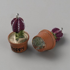 Resin Plant Pendants&nbsp;RESI-CJC0021-11B