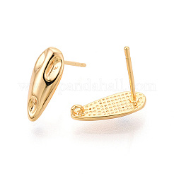 Brass Stud Earring Findings&nbsp;KK-N263-20G