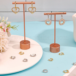 20Pcs 2 Colors Brass Huggie Hoop Earring Findings&nbsp;KK-DR0001-26