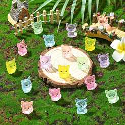 30Pcs 6 Colors Luminous Resin Fox Display Decoration&nbsp;CRES-CJ0001-81
