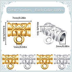 160Pcs 2 Colors Alloy Tube Bails&nbsp;FIND-SP0001-75