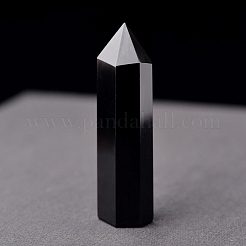 Natural Obsidian Hexagonal Prism Display Decorations&nbsp;PW-WG17825-01