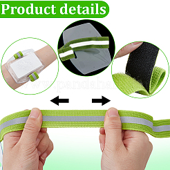 4Pcs Polyester & PVC Arm Band ID Badge Card Holder&nbsp;OFST-GF0001-04A