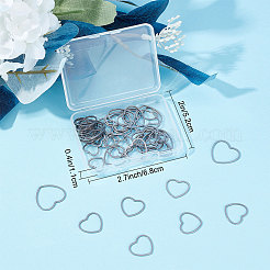 60Pcs 3 Style 304 Stainless Steel Linking Ring&nbsp;STAS-SC0004-19