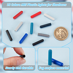 200Pcs 10 Colors ABS Plastic Aglets for Shoelaces&nbsp;FIND-PH0021-21