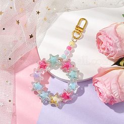 Acrylic Star Pendant Decoration&nbsp;HJEW-JM02032