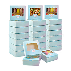 24Pcs Colorful Kraft Paper Packaging Bakery Boxes&nbsp;CON-PH0003-32A