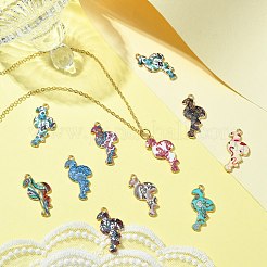 40Pcs 10 Styles Printed Alloy Pendants&nbsp;FIND-CJ0001-96
