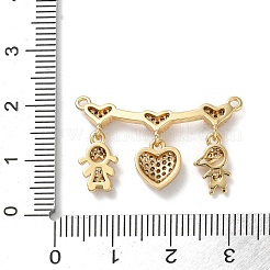Brass Pave Cubic Zirconia Pendants&nbsp;KK-M287-05G-C
