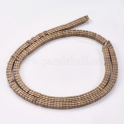 Electroplated Non-magnetic Synthetic Hematite Beads Strands&nbsp;G-P367-F03