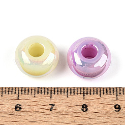 UV Plating Luminous Opaque Acrylic European Beads&nbsp;X-OACR-N154-04