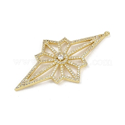 Brass Micro Pave Cubic Zirconia Pendants&nbsp;KK-M322-46G