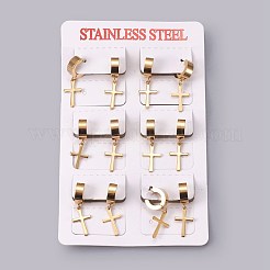 304 Stainless Steel Hoop Earrings&nbsp;X-EJEW-O087-01