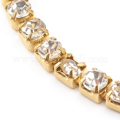 Brass Rhinestone Strass Chain Bracelets&nbsp;X-BJEW-JB06002
