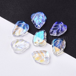 Electroplated Transpaprent Glass Pendants&nbsp;GLAA-H016-15S