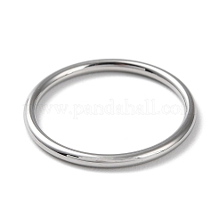 Non-Tarnish 304 Stainless Steel Simple Plain Band Finger Ring for Women Men&nbsp;RJEW-F152-04P