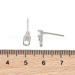 SHEGRACE Brass Micro Pave Cubic Zirconia Stud Earrings&nbsp;XGRQ4N847-727P