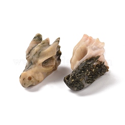 Natural Leopard Skin Jasper Sculpture Display Decorations&nbsp;G-PW0004-43A