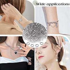 1000Pcs 304 Stainless Steel Split Rings&nbsp;STAS-SC0008-17