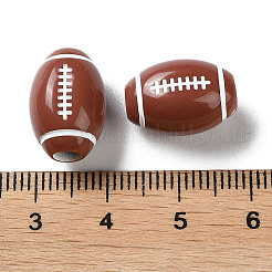 Spray Printed Opaque Acrylic European Beads&nbsp;SACR-P031-27B-02