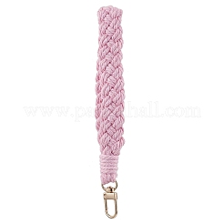 Handmade Macrame Cotton Threads Wrist Strap Pendant Decoration&nbsp;HJEW-JM02625-01