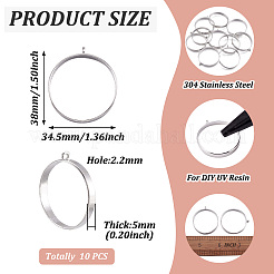 Alloy Open Back Bezel Big Pendants&nbsp;LS-PALLOY-TA0021-01P
