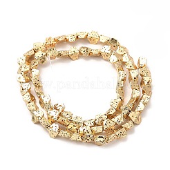 Electroplated Natural Lava Rock Beads Strands&nbsp;G-G984-13KCG