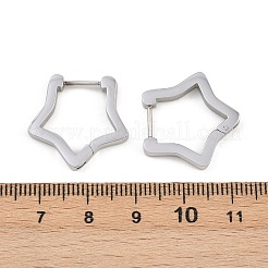 304 Stainless Steel Star Hoop Earrings&nbsp;EJEW-P324-02P