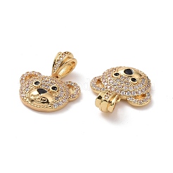 Brass Cubic Zirconia Pendants&nbsp;KK-G453-27G