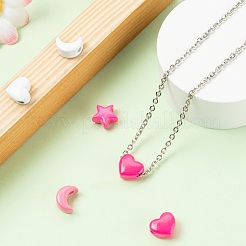 6Pcs 6 Style Spray Painted Brass Beads & Charms for Jewelry Making Findings&nbsp;KK-LS0001-61