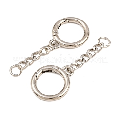 Zinc Alloy & Iron Spring Gate Rings&nbsp;AL-CBAC079-01P