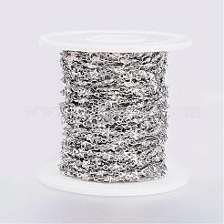 Tarnish Resistant Handmade 304 Stainless Steel Bar Link Chains&nbsp;STAS-G038-19P