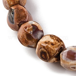Natural Fire Crackle Agate Beads Strands&nbsp;G-G163-B01-01