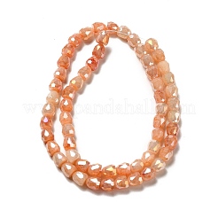 Electroplate Glass Beads Strand&nbsp;GLAA-G088-03F