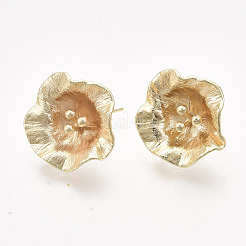 Brass Stud Earring Findings&nbsp;KK-T038-585G-NF