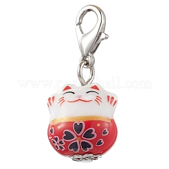 Handmade Porcelain Maneki Neko Pendant Decorations&nbsp;HJEW-JM02687