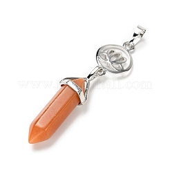 Natural & Synthetic Gemstone Double Terminated Pointed Big Pendants&nbsp;G-J393-FP