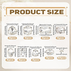 78Pcs Sew on Rhinestone&nbsp;RGLA-LP0001-09