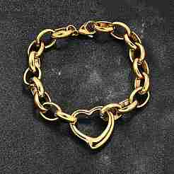304 Stainless Steel Charm Bracelets&nbsp;BJEW-Q050-02G
