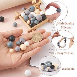 150Pcs 15 Styles Silicone Beads&nbsp;SIL-TA0001-30