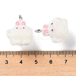 Animal Shape Flocky Resin Pendants&nbsp;RESI-Q229-01F