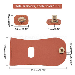 5Pcs 5 Colors Imitation Leather Bag Cover&nbsp;FIND-PH0006-67