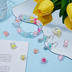 150Pcs 10 Styles Transparent Acrylic Beads&nbsp;TACR-FI0001-01