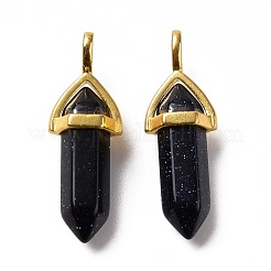 Synthetic Blue Goldstone Pointed Pendants&nbsp;G-K329-13G