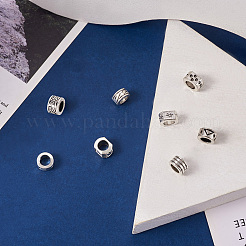 80Pcs 8 Style Zinc Alloy European Beads&nbsp;TIBEB-KS0001-05
