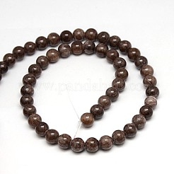 Natural Yellow Jade Beads Strands&nbsp;G-G598-6mm-YXS-10