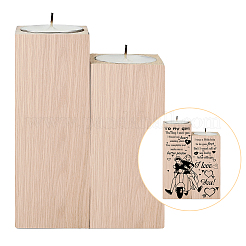 Wood Candle Holder&nbsp;AJEW-WH0268-006