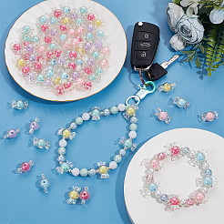 100Pcs Transparent Acrylic Beads&nbsp;TACR-SP0001-19